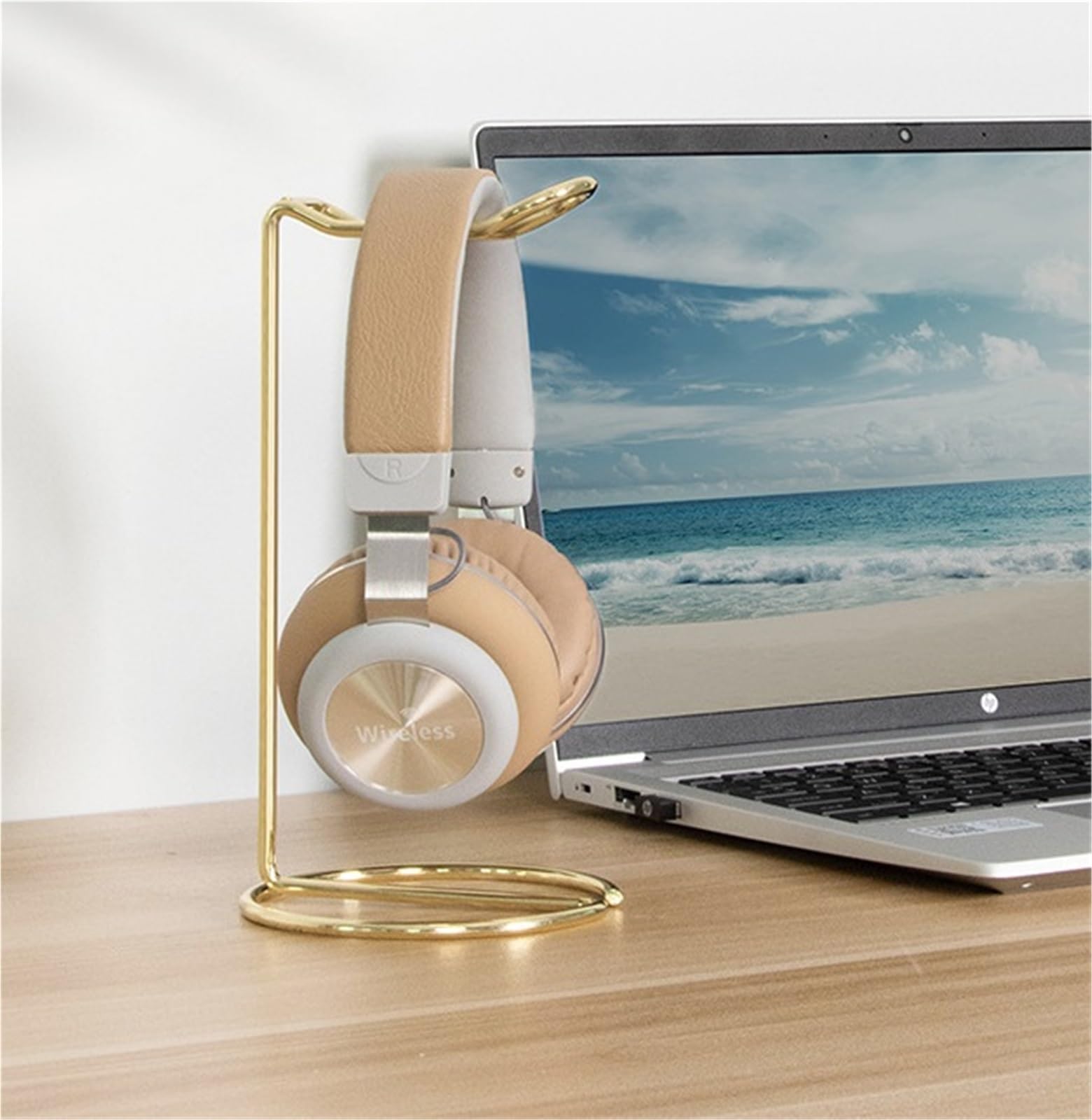 Supporto Per Cuffie Porta Cuffie Supporto For Cuffie In Metallo For Semplice For Creativo Multifunzione Organizzare(Gold)