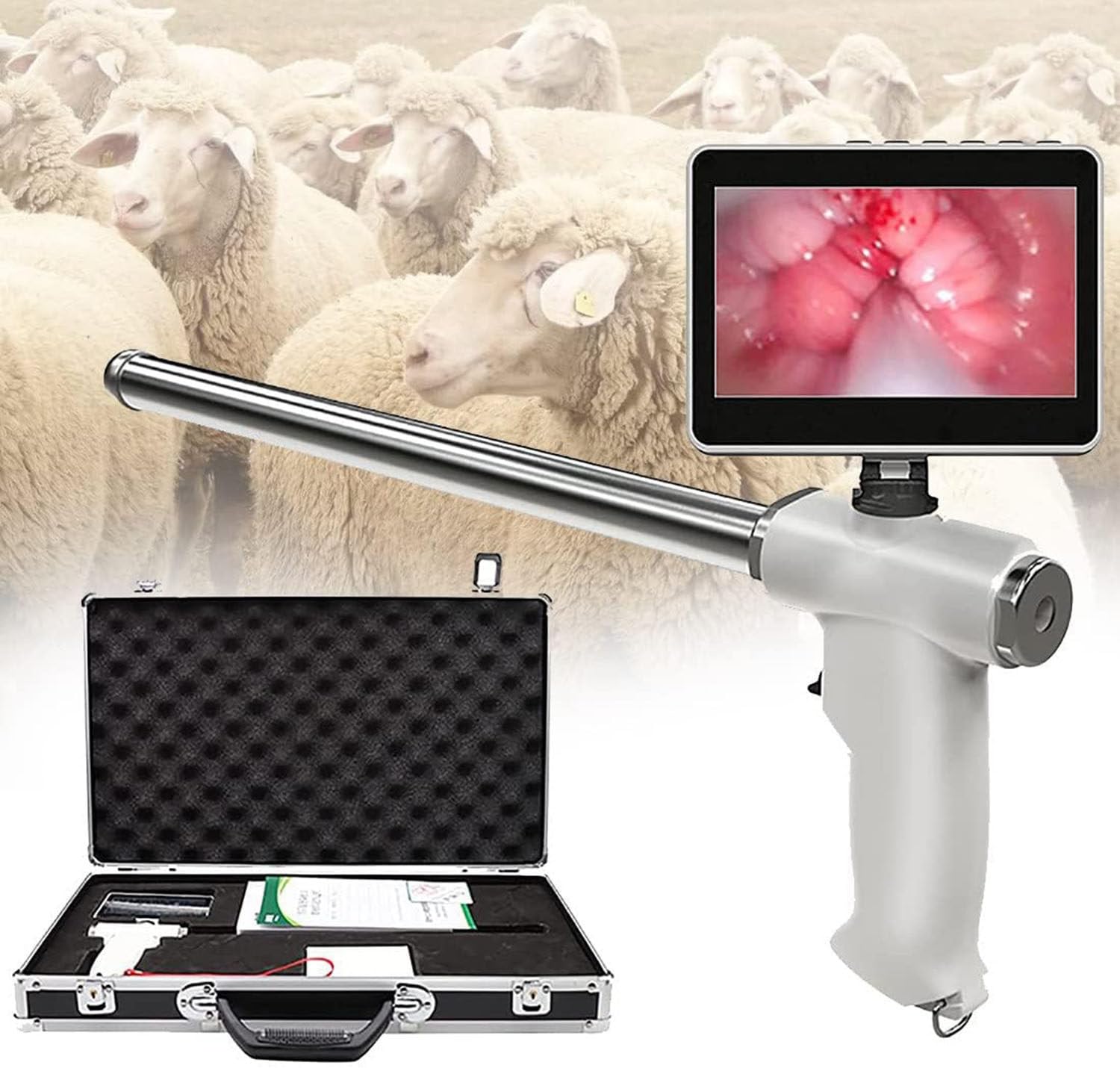 Urządzenie Do Wizualnej Inseminacji Wideo, Pistolet Do Sztucznej Inseminacji, Zestaw Pistoletu Do Sztucznej Inseminacji Owiec, Kóz, Zestaw Do Hodowli Weterynaryjnej Pigs/Sheep