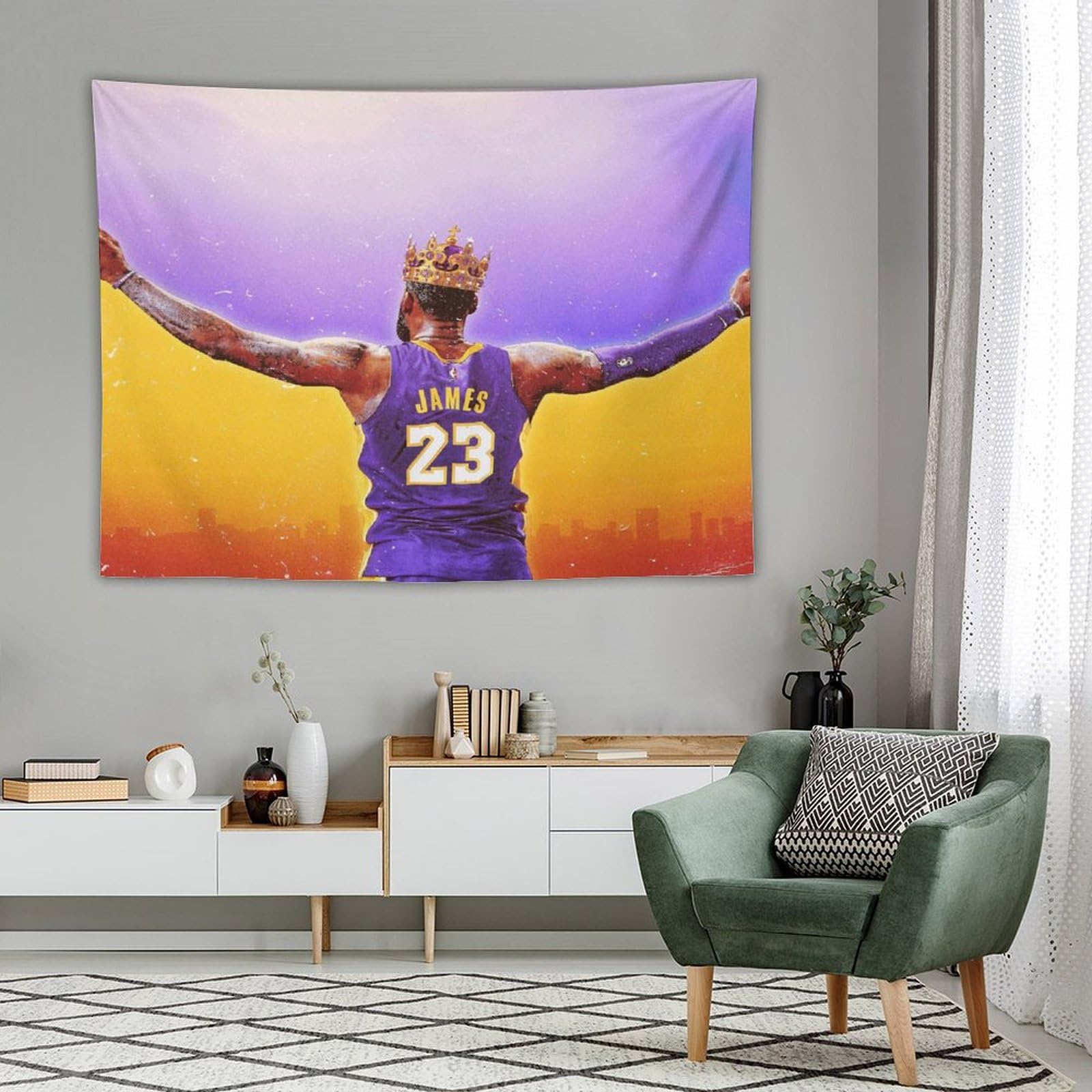 NBA LeBron James タペストリー NBA LeBron James タペストリー Lebron James Wall Tapestry - Etsy