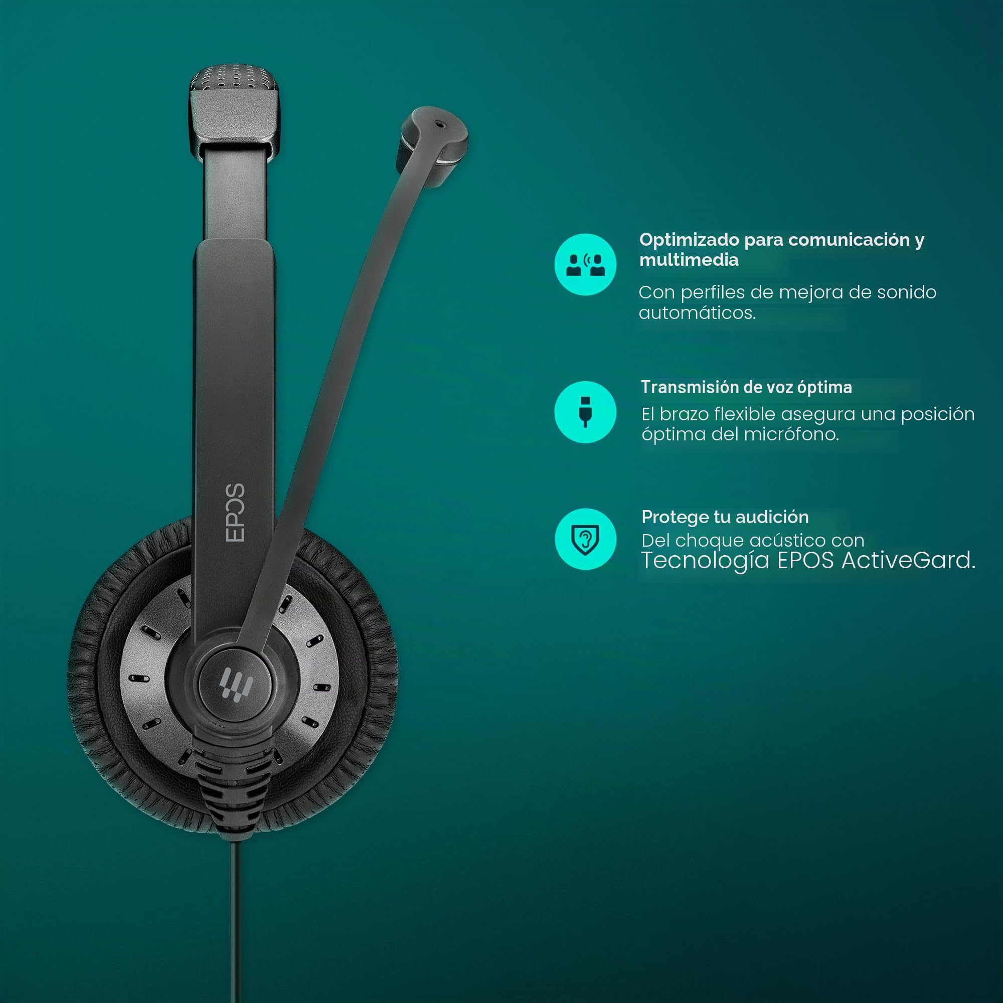 Sennheiser SC 75 USB MS Binaural Diadema Negro - Auriculares con micrófono (Centro de Llamadas/Oficina, Binaural, Diadema, Negro, Alámbrico, 1,12 m)