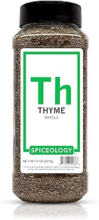 Thyme Leaves - Spiceology Dried Whole Thyme leaves - 8 ounces