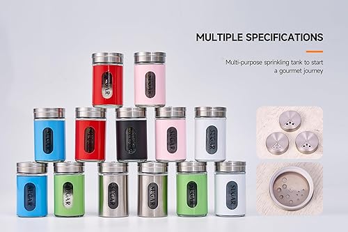 Miniatura 5 de Juego de 2 pompones de acero inoxidable y vidrio con agujeros de vertido ajustables para barra de café, juego de 2 (rosa)