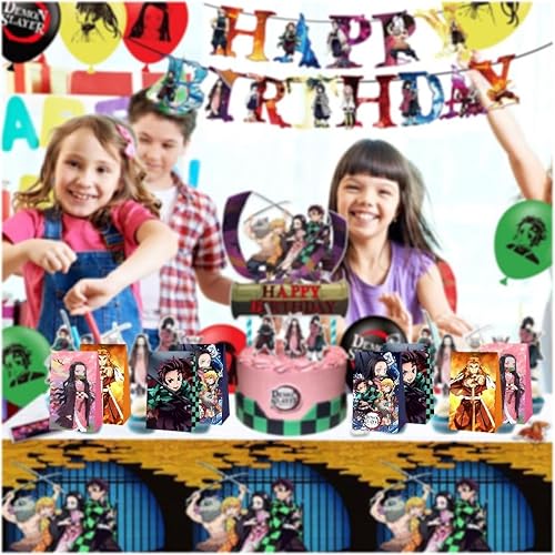 Miniatura 6 de PACSCI 12 bolsas de regalo de fiesta de demonio, bolsas de regalo, suministros de fiesta de Slayer para decoraciones de cumpleaños de niños