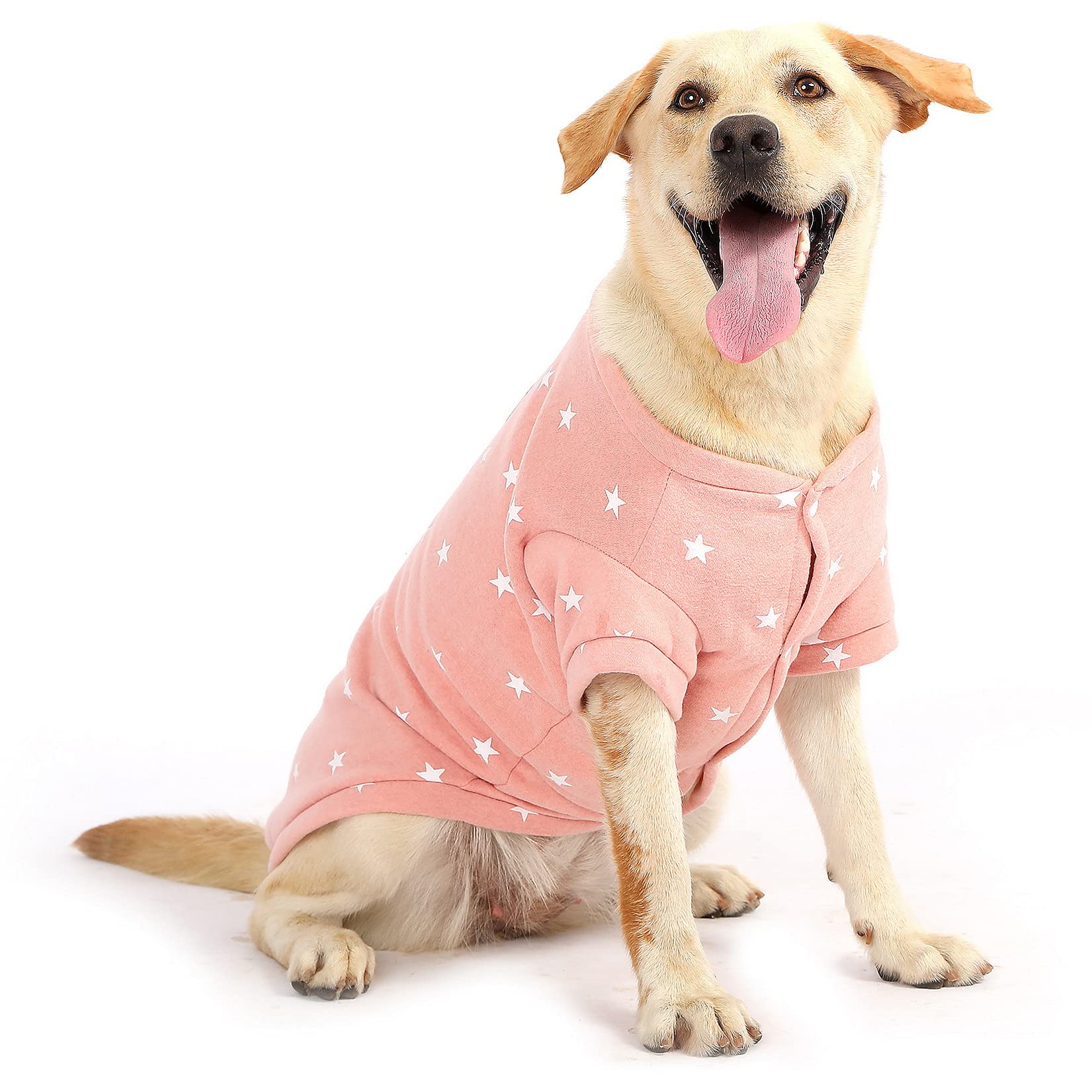 Zunea Dog Cold Weather Coats for Dogs Girls Boys Winter Warm Puppy Clothes Soft Fleece Jacket Chihuahua Cat Sweater Apparel for Small Medium Large Dogs Pink 4XL