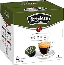 Café Fortaleza – Capsules Compatible with Dolce Gusto, Ethiopian Coffee, Pure Flavor, 100% Arabica, Citrus and Chocolate Flavors, Pack 10 x 3 – Total 30 Units