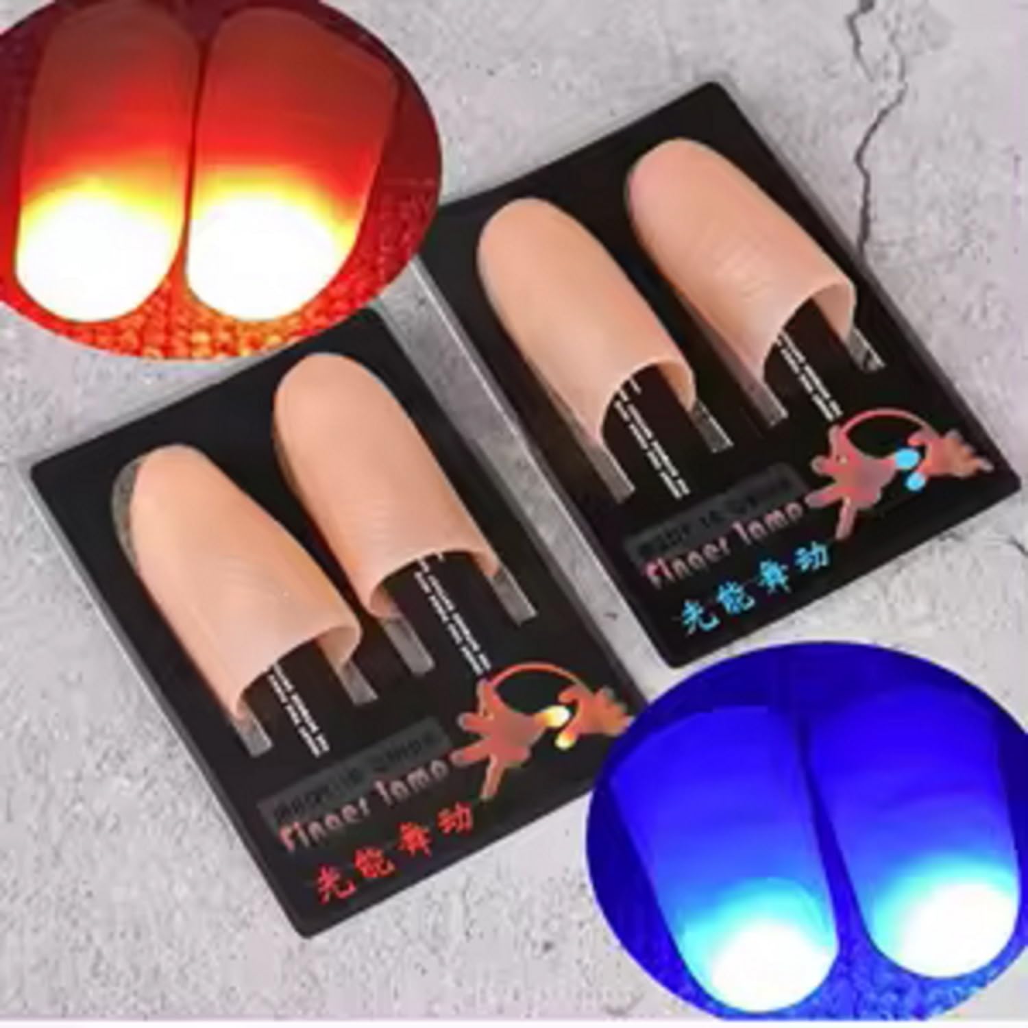 Finger magic lights 2 sets red and blue total of 4pcs