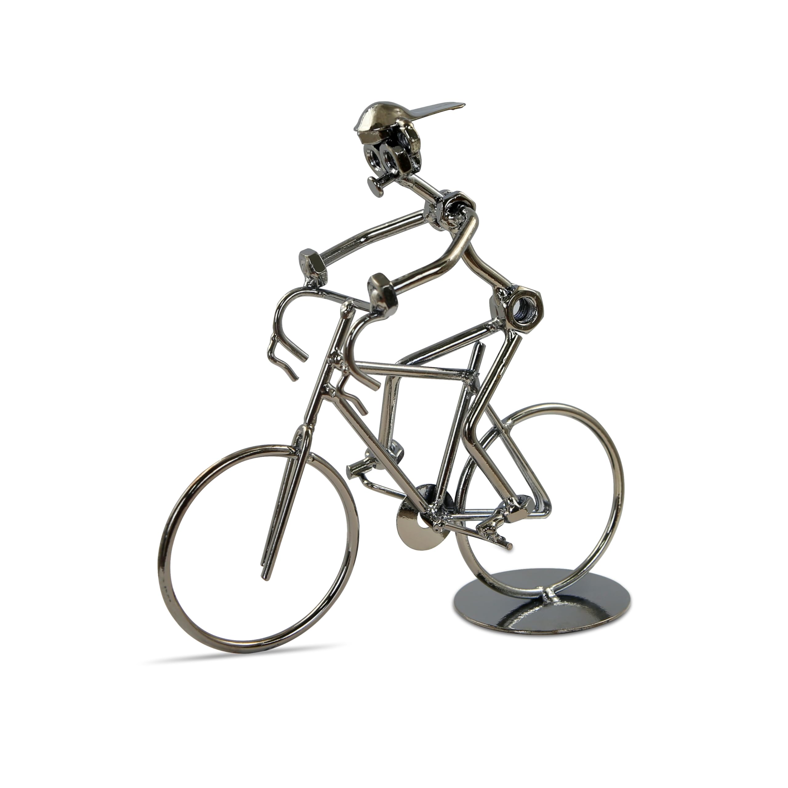 Sculpture en fer de cycliste bibelot métal créatif pour déco club de vélo
