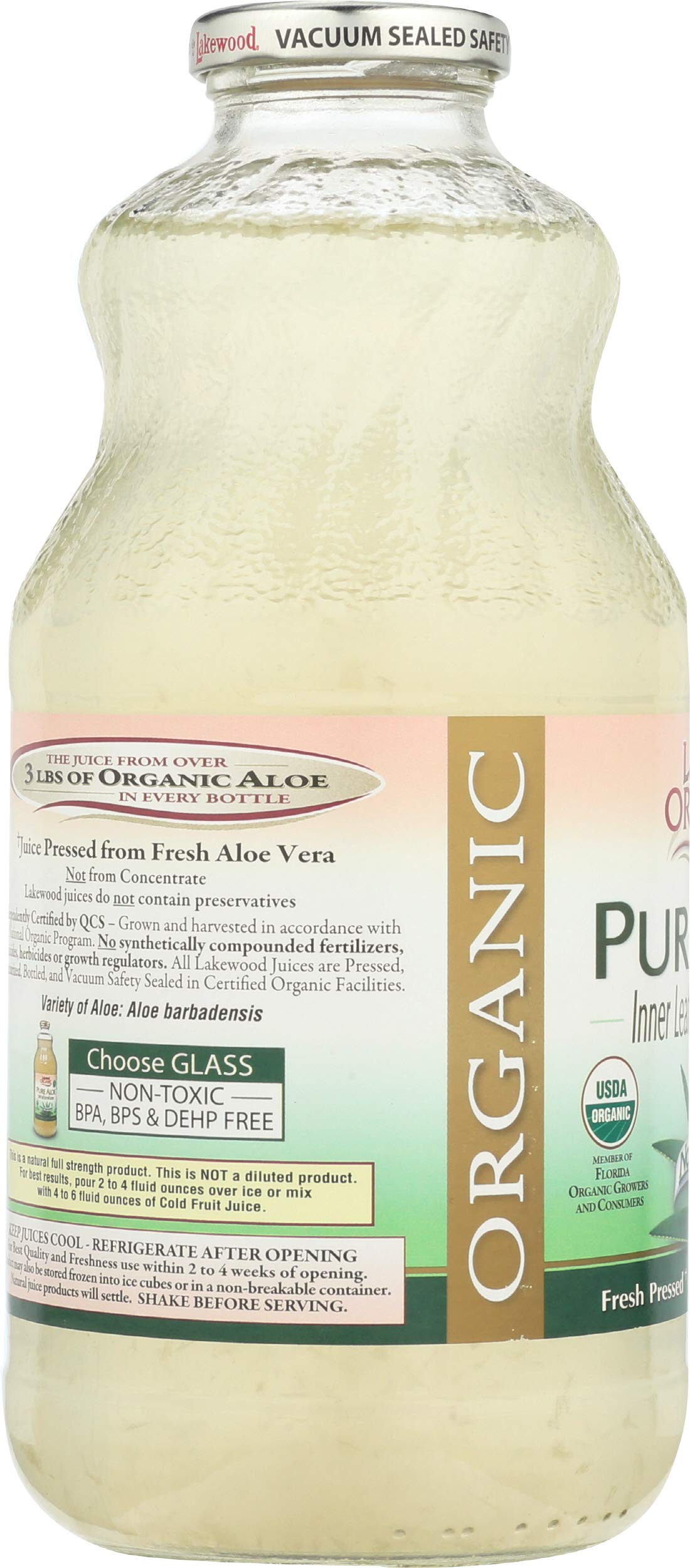 Amazon.com : Lakewood, Organic Aloe Vera Juice, 32 Fl Oz : Grocery &  Gourmet Food