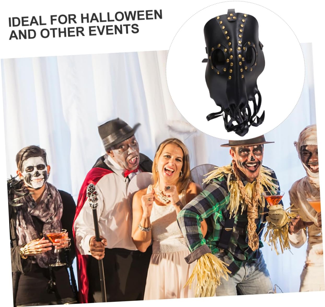 Steampunk Octopus Mask Devil Role-playing Prop for Family Gathering Halloween Masquerade Party CosplayNO.3938