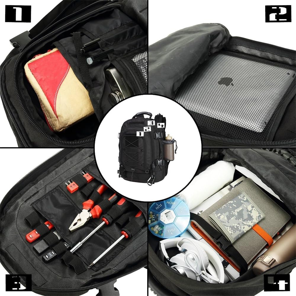 Zaino tattico militare grande 60L impermeabile militare assalto 3 giorni pack per escursionismo, trekking, caccia, campeggio