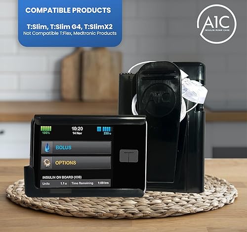 Miniatura 8 de (modelo 2023-24) A1C Pump Case, funda giratoria 360 para Tandem Tslim, t Slim X2, t Slim G4, soporte para bomba de insulina para diabetes (rosa)
