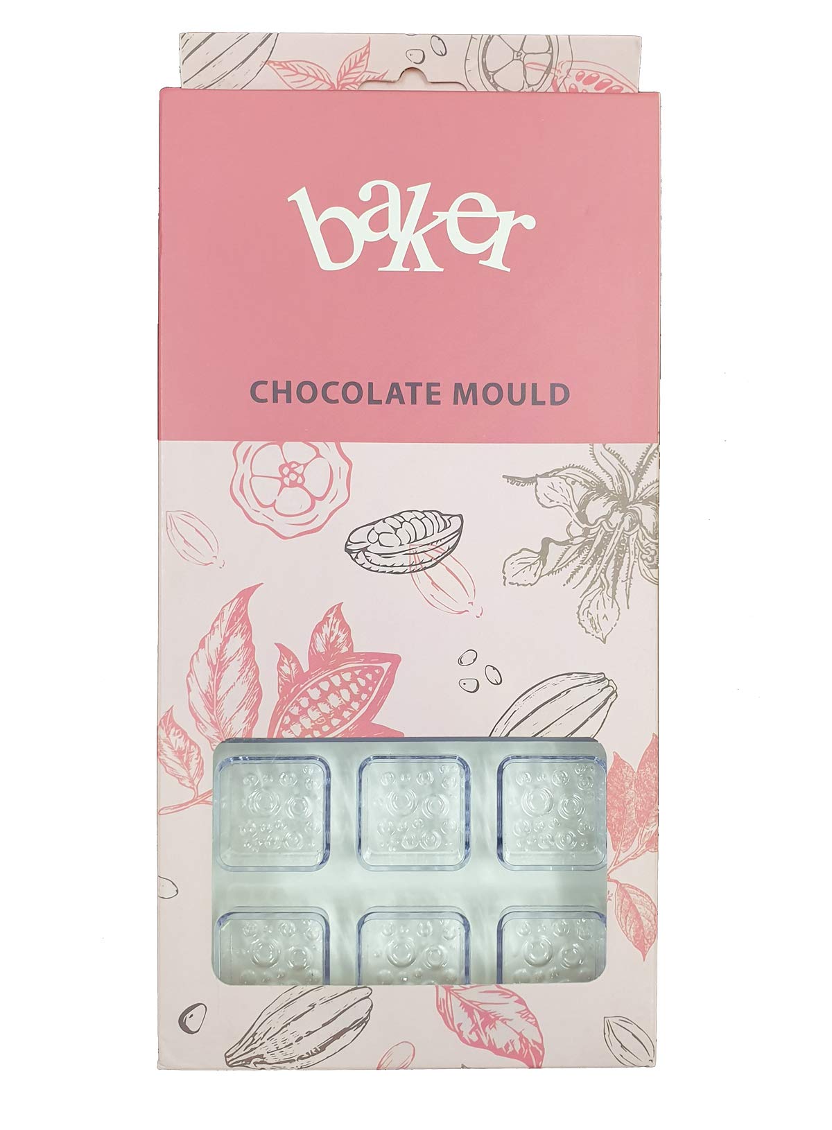 18 Cavity Square Bubble Shape Polycarbonate Chocolate Mould SBPS-005