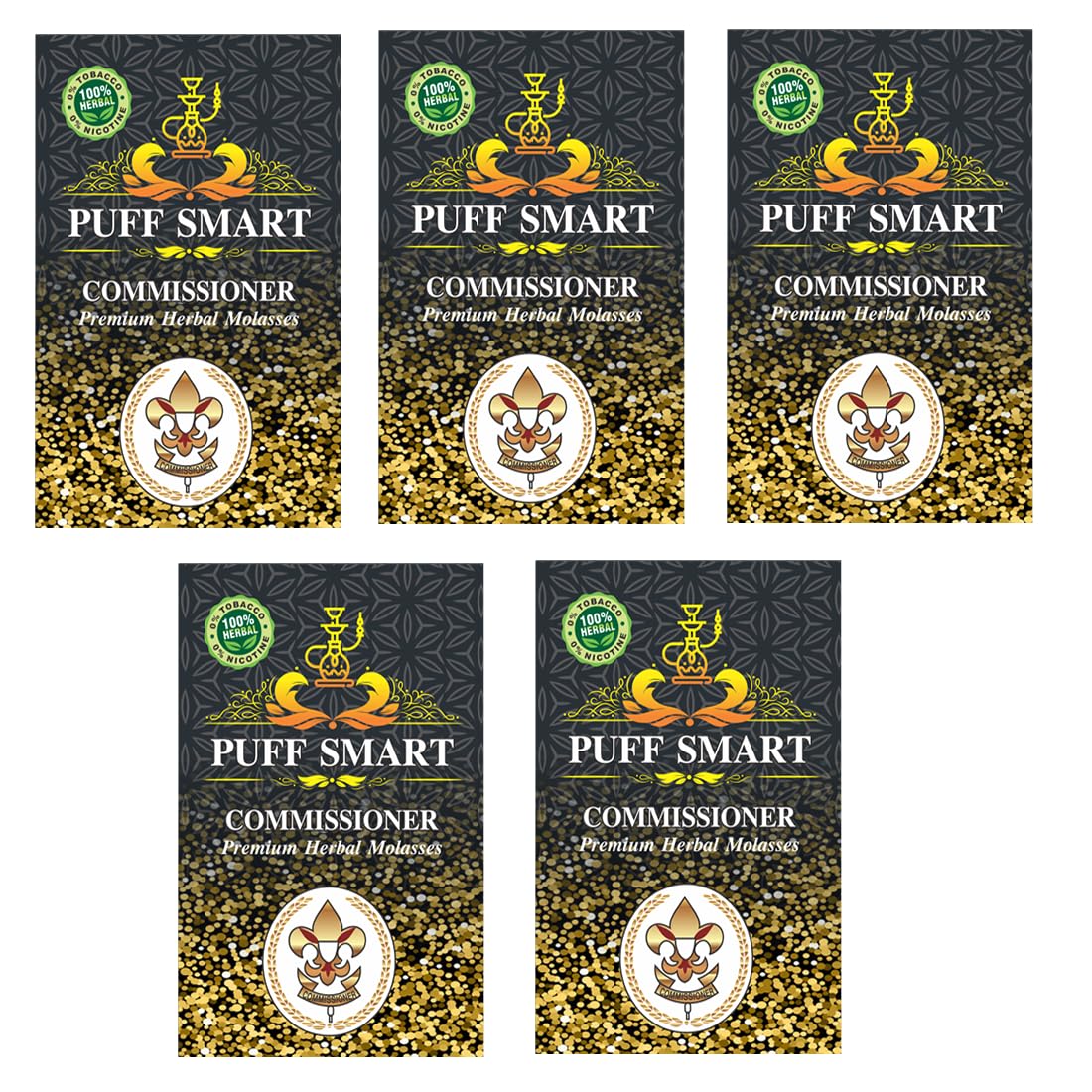 PUFF SMART Herbal Molasses Comm. Flavour- Set of 5 (100% Nicotine and Tobacco Free)-image-11