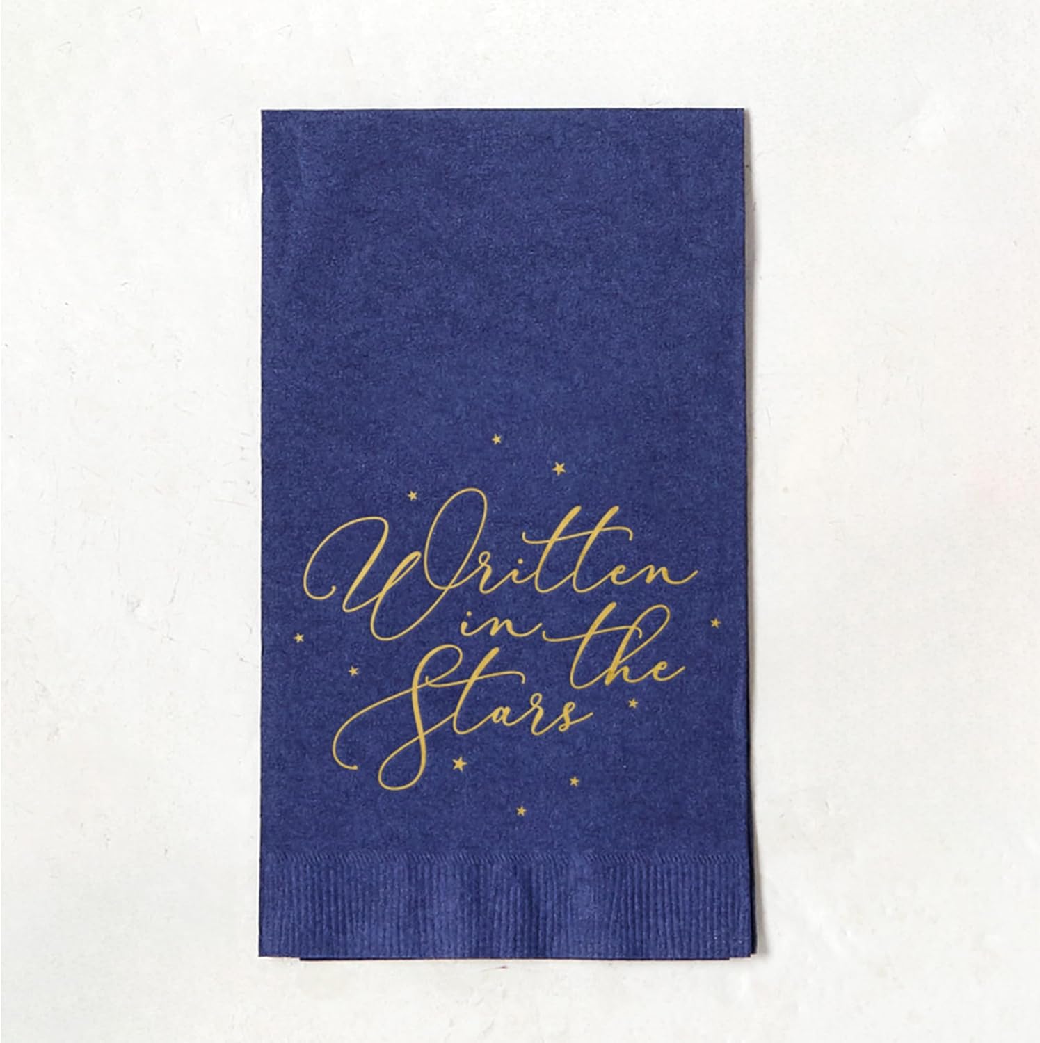 Written in the Stars Party Napkins in Navy and Gold - 4.25" x 8.5", Set of 50