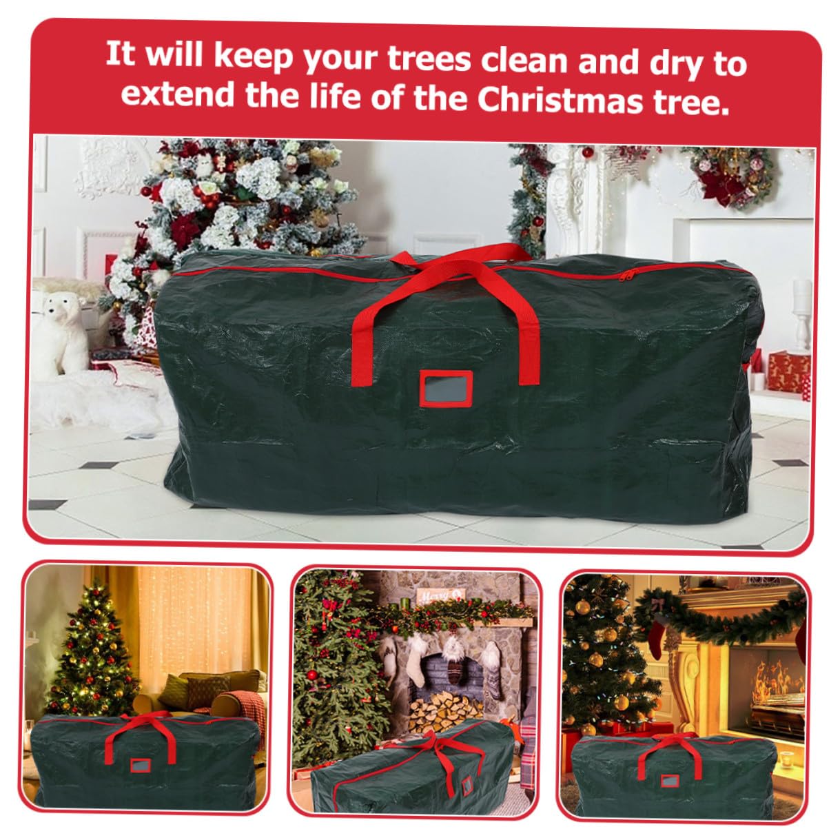 Alipis Bolsa para Árbol de Navidad con Cremallera y Asas Bolsa de Almacenamiento para Árbol de Navidad para Guardar y Proteger el Hogar