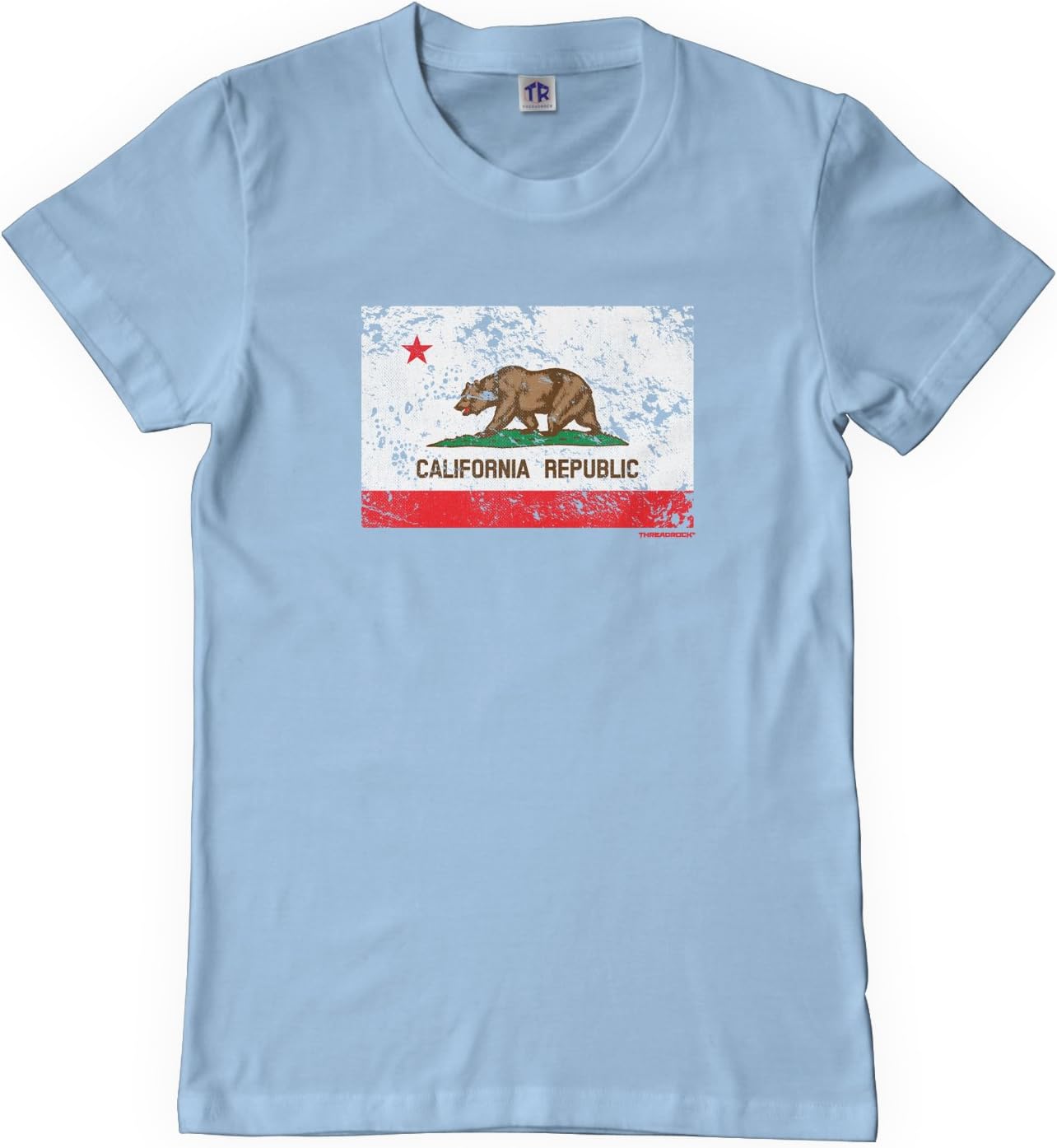 Threadrock Big Boys' Distressed California Flag Youth T-Shirt