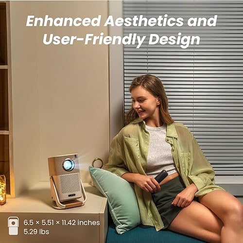 Miniatura 5 de [Sound by JBL & Built-in Battery] Yaber T2 Outdoor Projector with WiFi 6 and Bluetooth, Native 1080P Smart Movie Portable Projector for Indoor