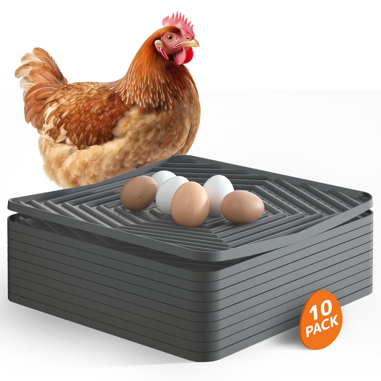 Chicken Nesting Pads for Coop: Nesting Box Pads for Chicken Coop Bedding, Washable Nesting Box Liners for Chicken Laying Boxes, 12"x 12" Chicken Nesting Pad for Laying Eggs, 10 Pack