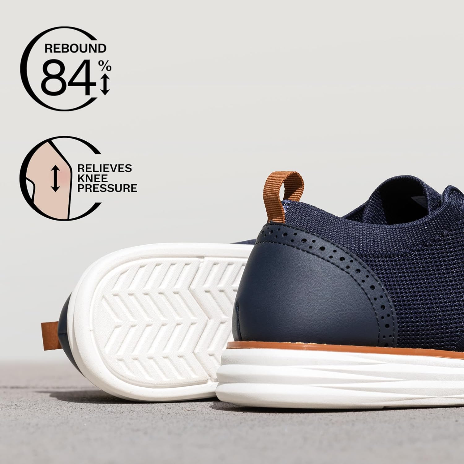 Bruno Marc Men's KnitFlex Craft Mesh Oxfords Sneakers Casual Dress Lace-Up Lightweight Walking Shoes - Image 4