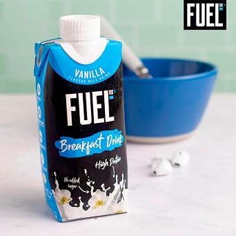 FUEL10K Vanilla High Protein Milk Drink, 15g Protein, 330 ml (8-Pack)