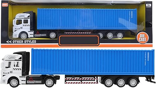 Miniatura 4 de 1 48 Juguete modelo de camión de contenedores de aleación, contenedor desmontable de alta simulación para niños Vehículo Juguetes eléctricos