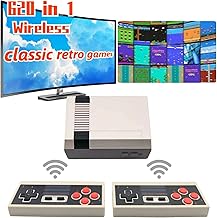Classic Mini Retro Game Console with Built-in 620 Video Games and 2 Classic Wireless Controllers,AV Output Game System for Kids and Adults Ideal Gift.