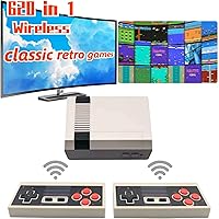 Vista 1 de Classic Mini Retro Game Console with Built-in 620 Video Games and 2 Classic Wireless Controllers,AV Output Game System for Kids and Adults Ideal
