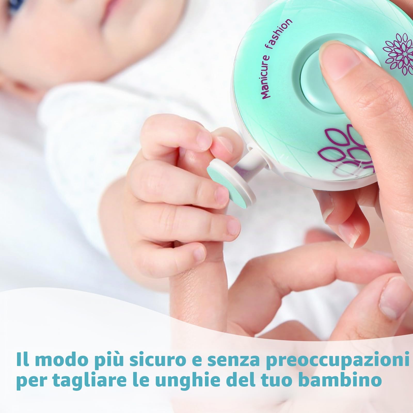 Blendura Lima Unghie Neonato Elettrica, Lima per Unghie Elettrica 6 in 1 per Bambini di Tutte le Età