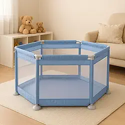 Cercadinho Bebê Infantil Chiqueirinho Criança Menino Menina Cercadinho com Grade