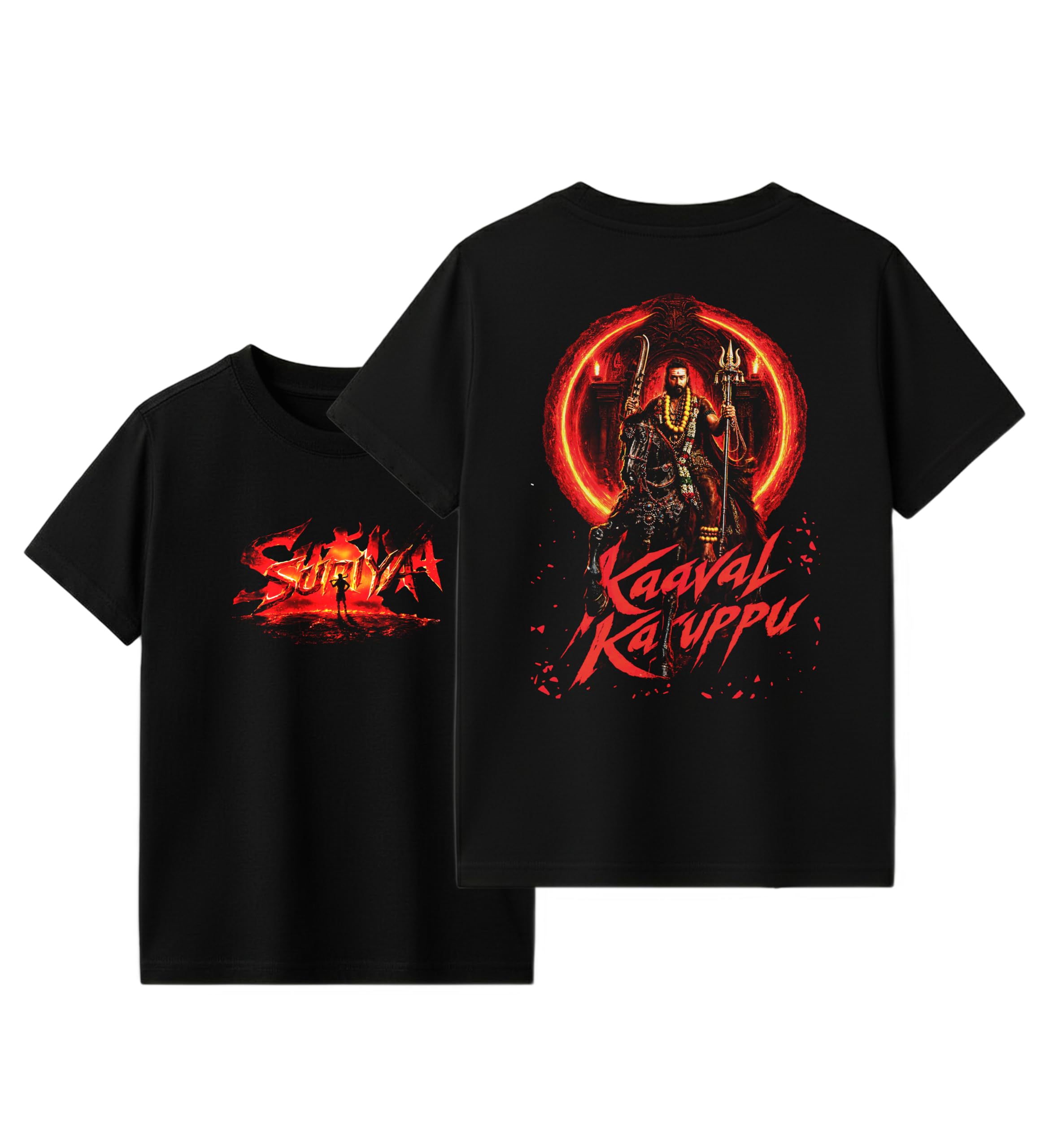 Buy Suriya The One Karuppu Cotton Crew Neck Black T-Shirt
