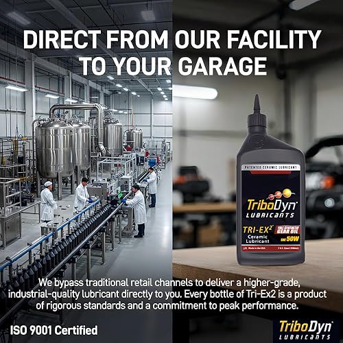 Miniatura 9 de Tri-Ex2 75W-140 - Aceite sintético para engranajes, API GL-5MT-1, tecnología cerámica patentada, jarra de 1 galón (1 galón, 75W-140)