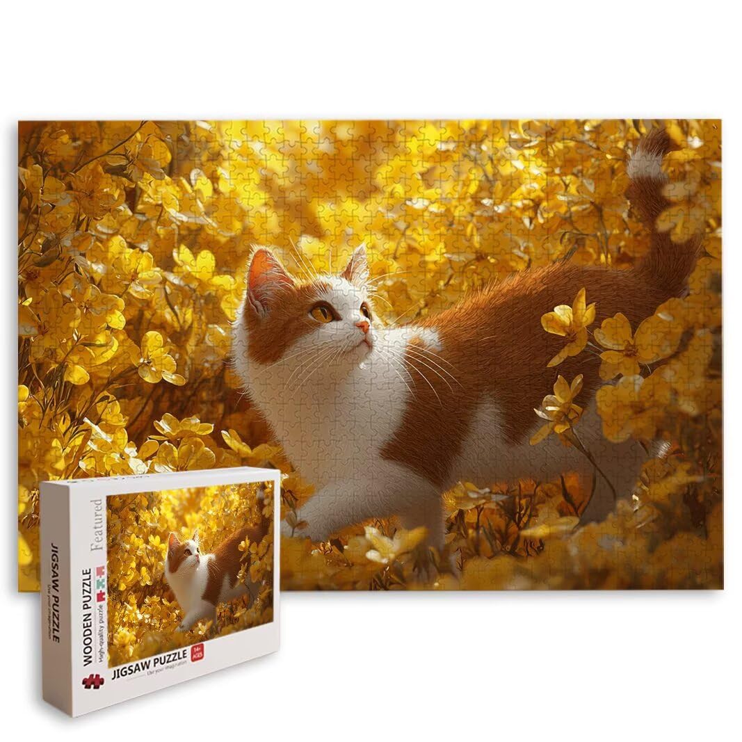 Puzzle Gato, Puzzle 1000 Piezas, Rompecabezas, Regalo Mujer, Decor -8296