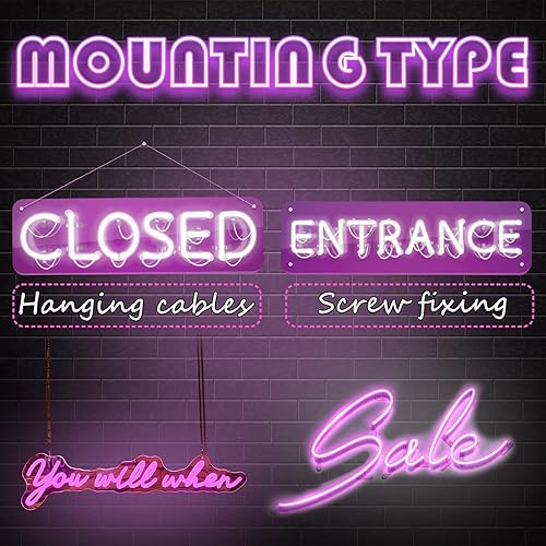 Miniatura 5 de Letrero de neón personalizado alimentado con interruptor regulable, luz de neón LED para suministros de fiesta, regalo, telón de fondo de boda,