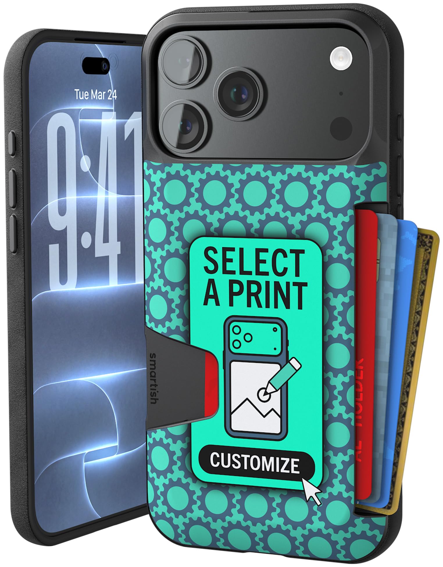 Smartish iPhone 18 Pro Max/17 Pro Max Case, Wallet Slayer V1, Custom Print
