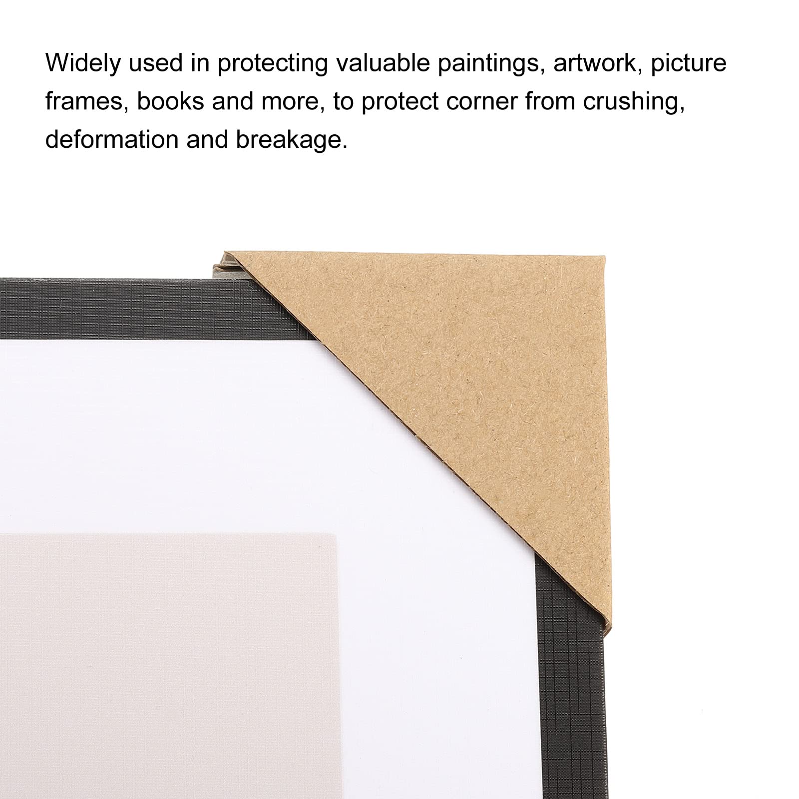 sourcing map Réglable Carton Coin Protecteur, Carton Bords Protecteurs 2mm pour Art, Emballage, Expédition Fournitures Paquet de 60