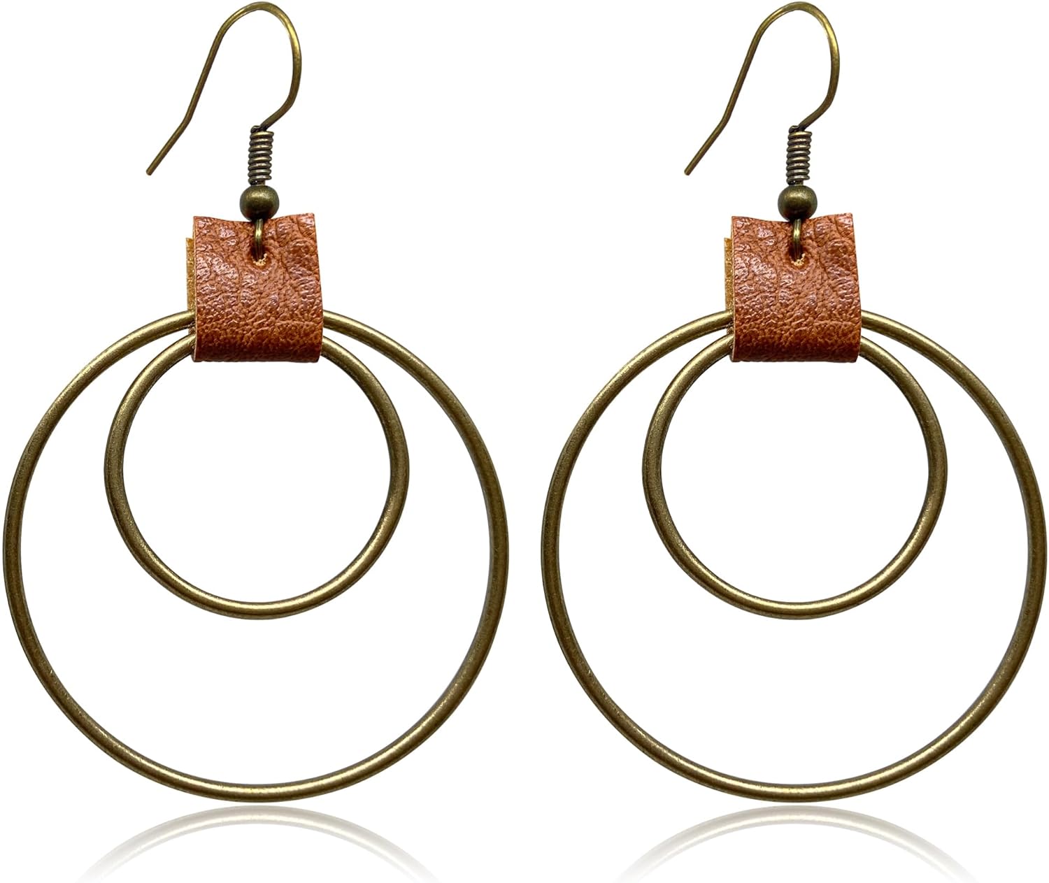 Bohemian Earrings for Women Girls Vintage Boho Hippie Dangle Drop Earrings Handmade Antique Ethnic Geometric Round Statement Jewelry Gift