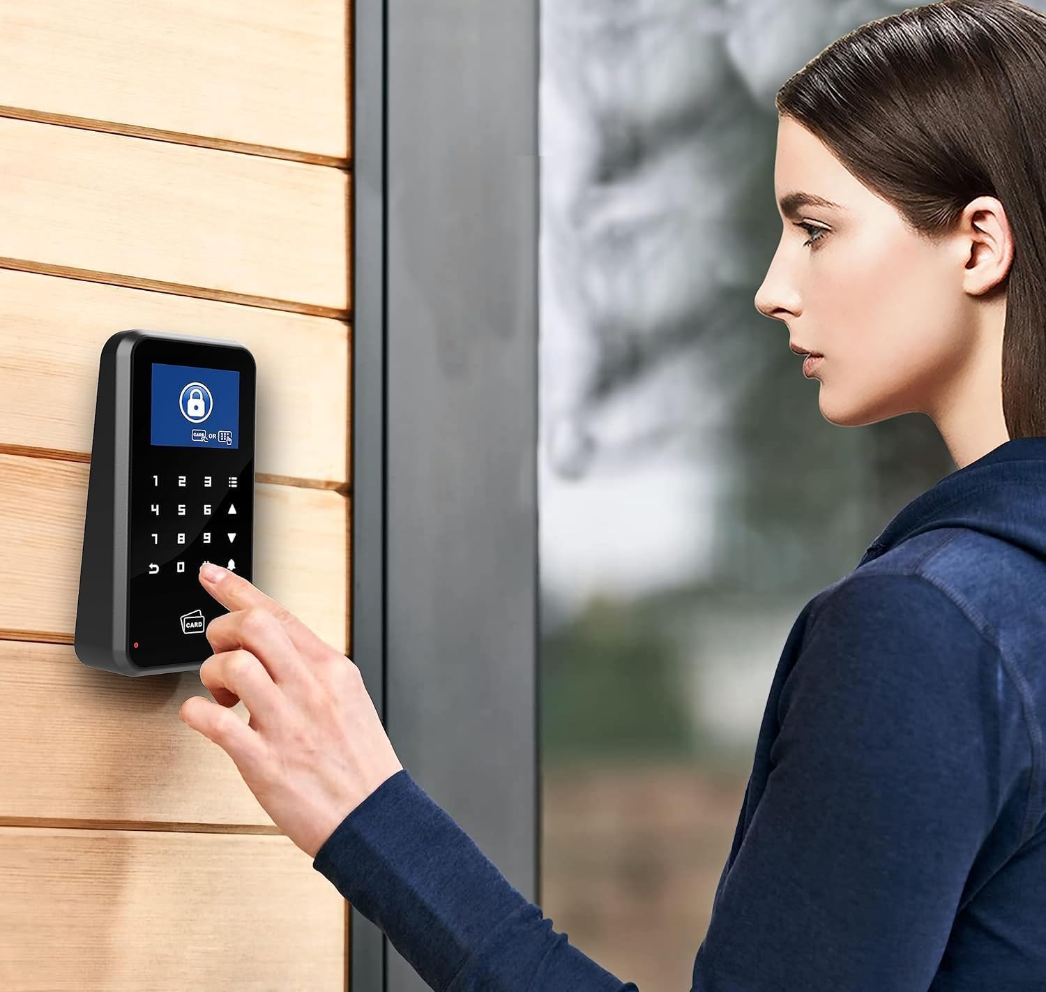 UHPPOTE Kit complet de contrôle d'accès à carte RFID 125 kHz avec gâche électrique et télécommande pour porte unique