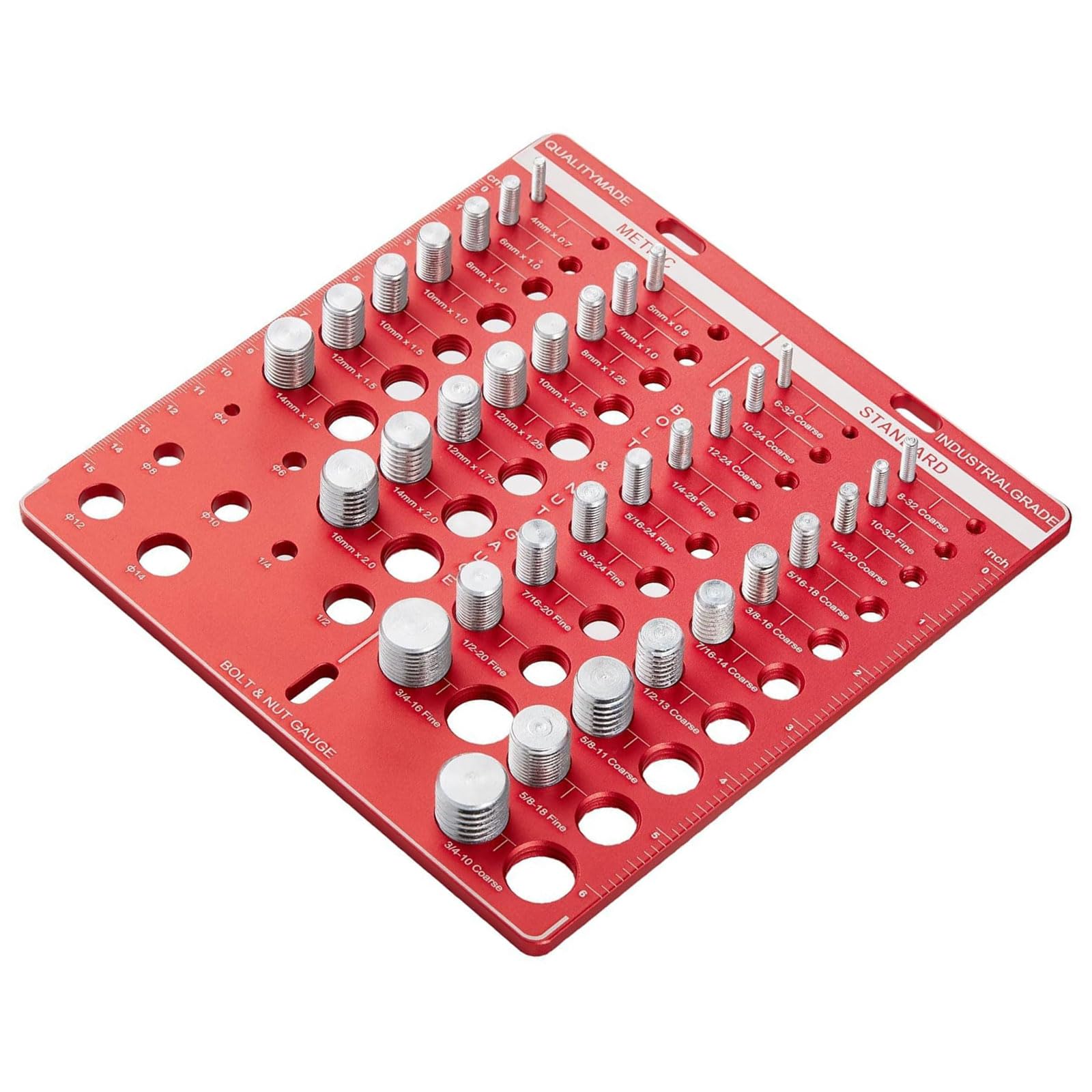 34 Hole Metric Nut Measuring Tool Aluminum Nut Size Detectors Engineering Measuring Device for Accuracy Measurement Measure Size Measure