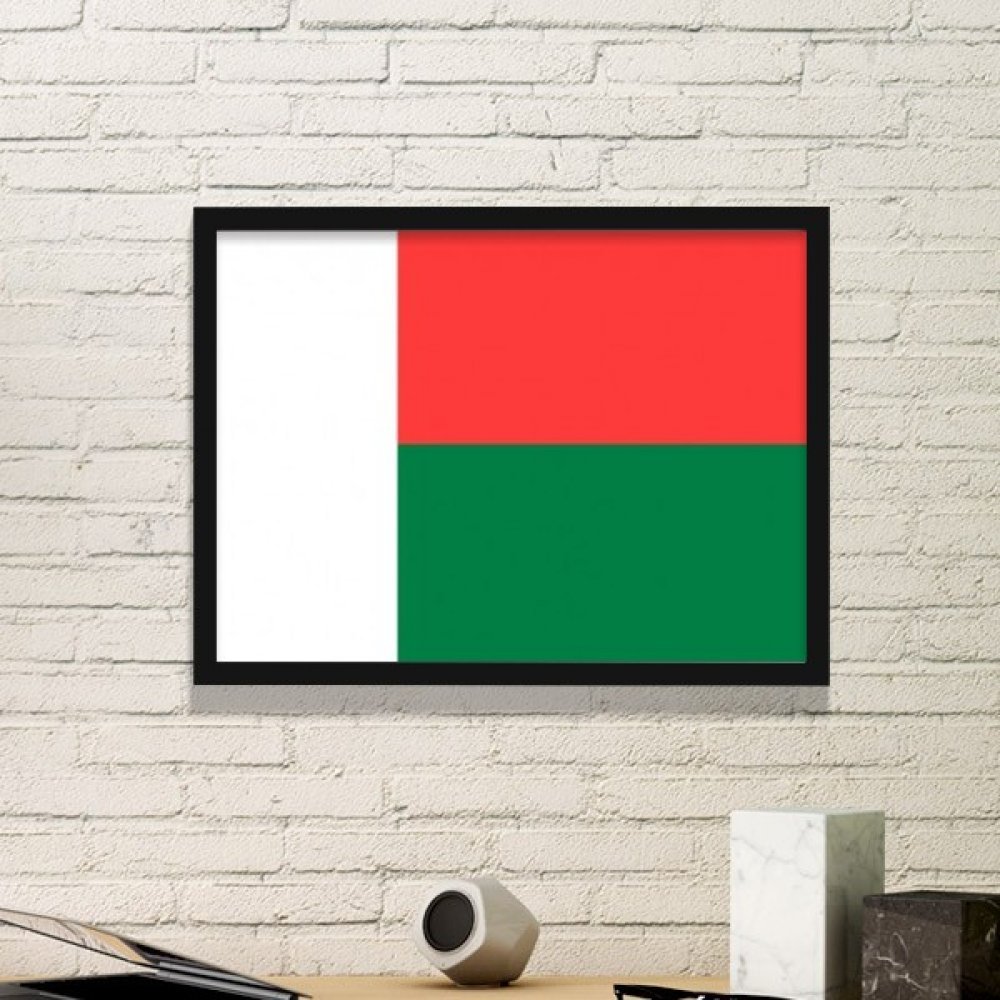 Drapeau Madagascar cadre de décoration murale salon motif africain format moyen