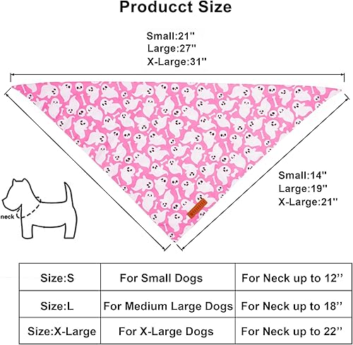 Miniatura 4 de ADOGGYGO Bandana de Halloween para perro, bufanda de calabaza de Halloween, tela duradera de alta calidad, ajuste ajustable, bandanas de Halloween