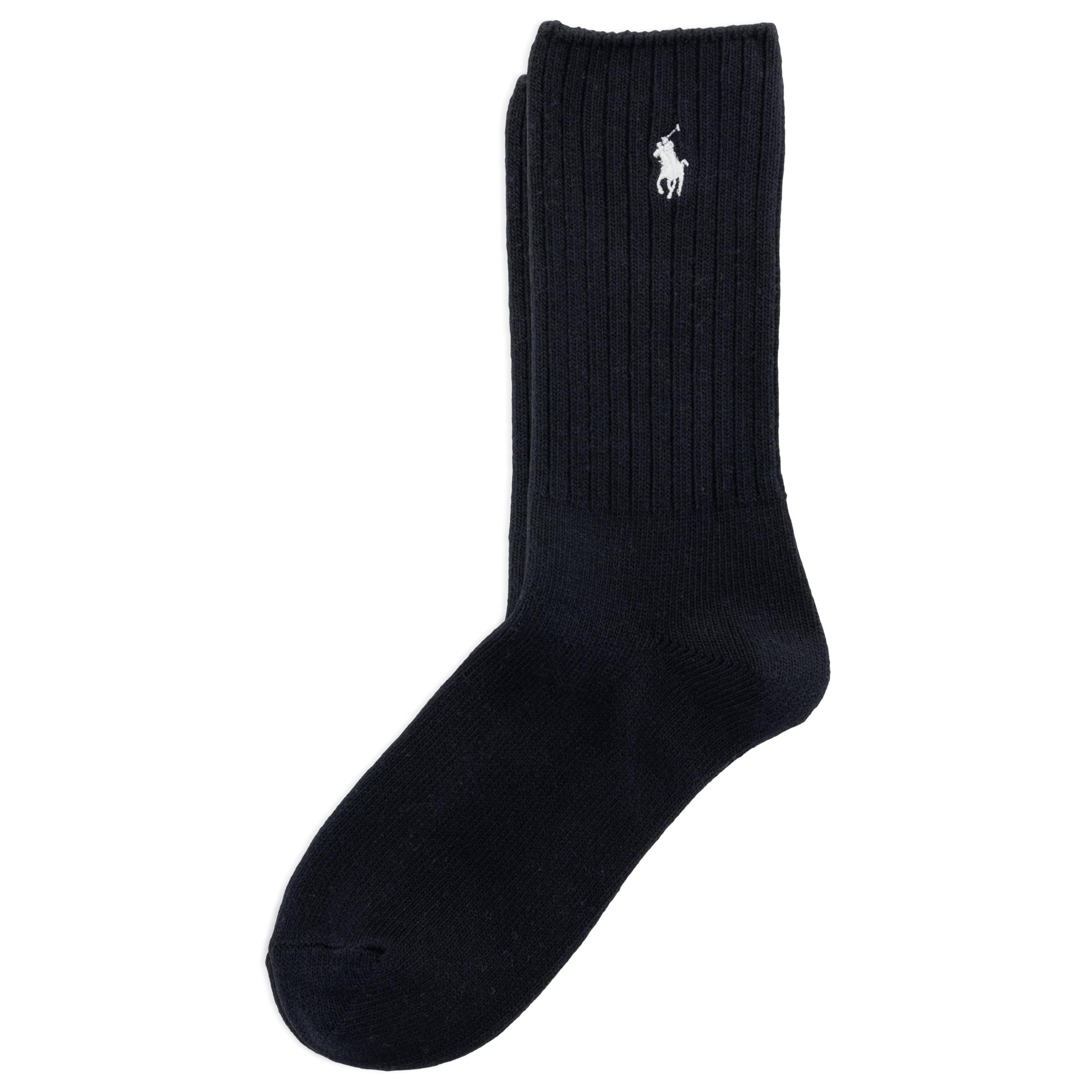 POLO RALPH LAUREN Women's Casual Solid Color Crew Socks - 1 Pair - Combed Cotton Comfort