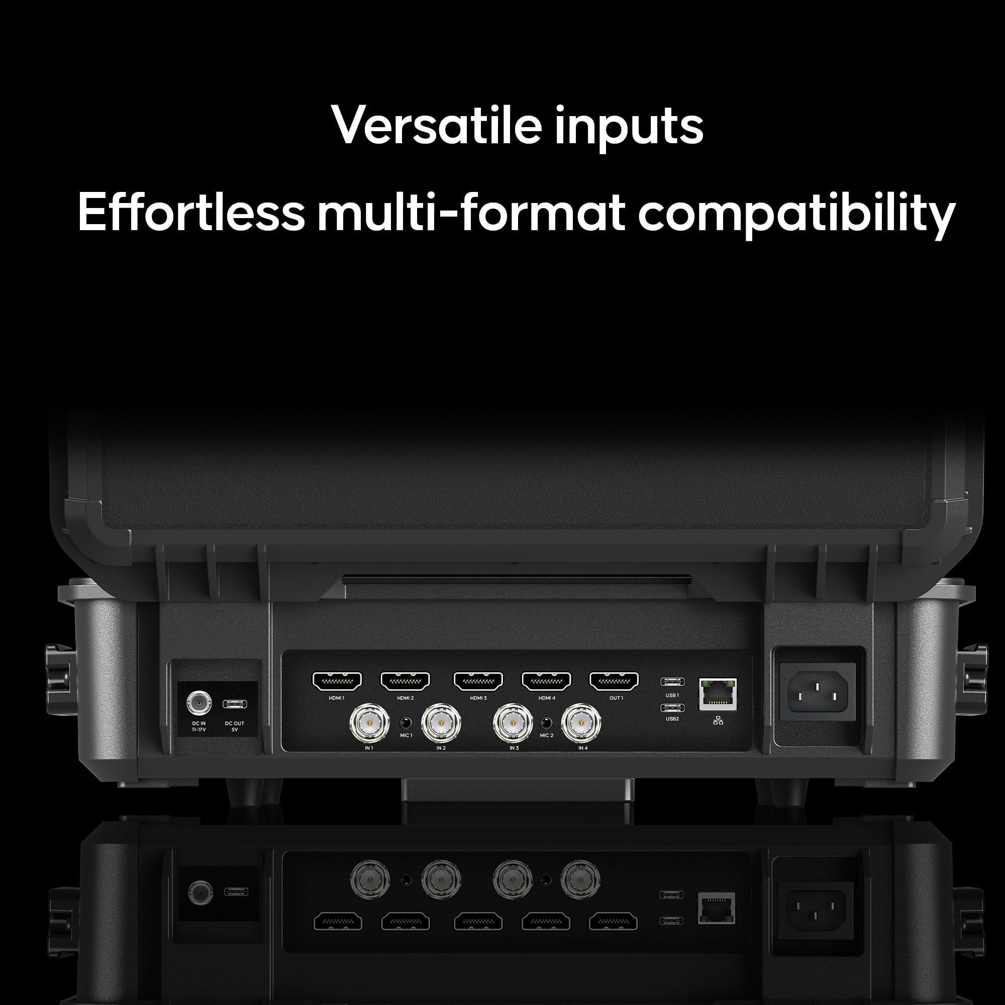 Osee GoStream Duet Kit All in One Pro Live Streaming Multi-Camera Video Mixer Switcher Recorder Player Kit 4 HDMI i SDI w USB-C I/O z 14-calowym monitorem, wbudowanym kablem DC do typu C, NDI (darmowa