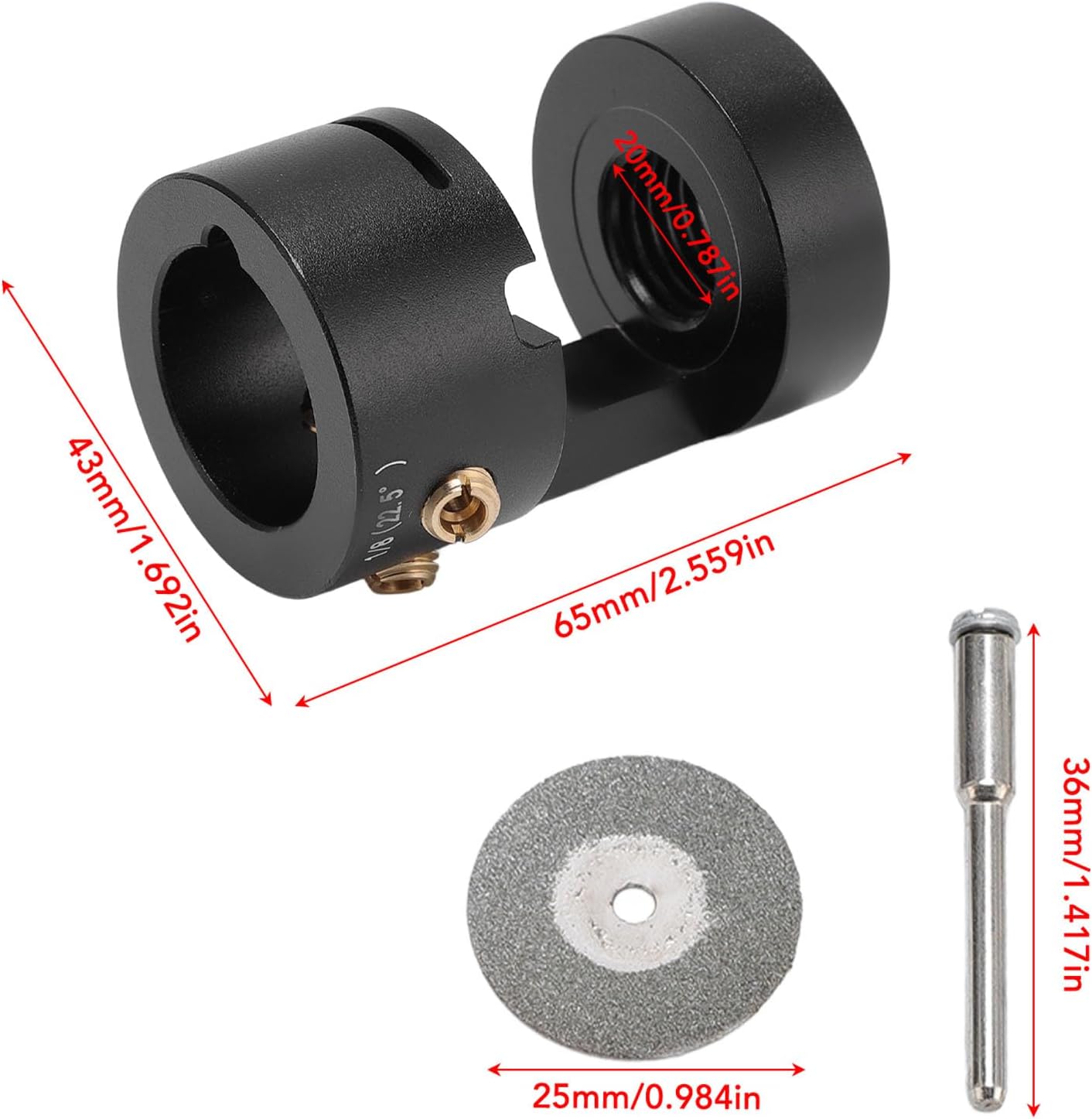 Tungsten Sharpener Head Tool, Tungsten Grinder Head Tungsten Electrode Sharpener Grinder Head Multi Angle Adjustment Offset Tungsten Grinder Tool