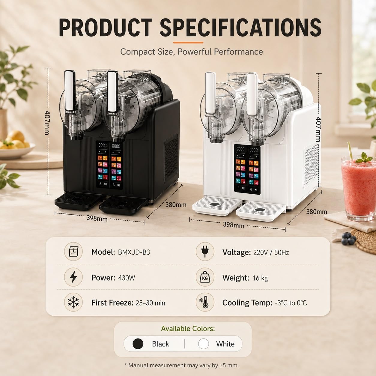 2 x 2,4 L Machine a Glace Italienne pour Particulier