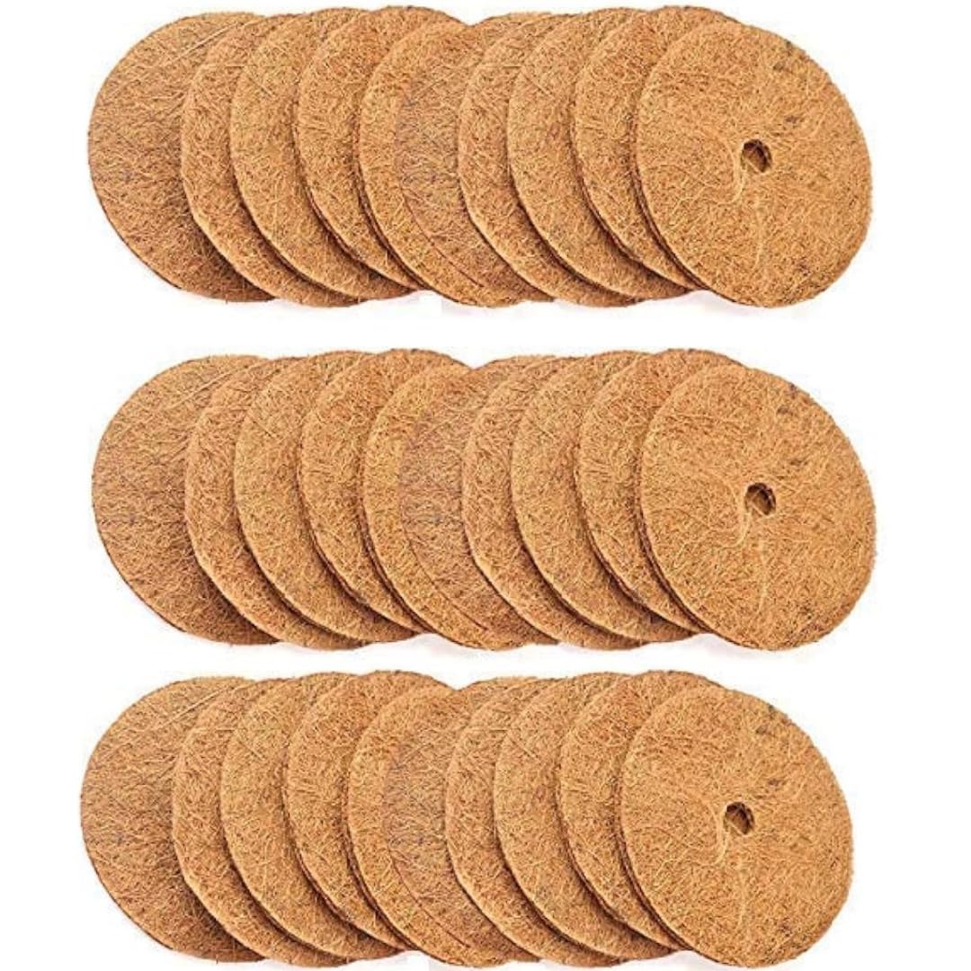 Coir Mulch mats 12 inches | Pack of 30 Pieces | Garden Mulch | Organic Tools | Organic Agriculture | Weed Control | Coir Based Products | handicrafts | Recycle
