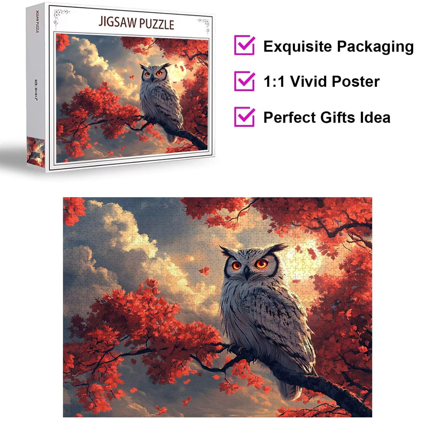 Puzzle 4000 Teile Eule Herausforderndes Klassische Puzzles, n-521