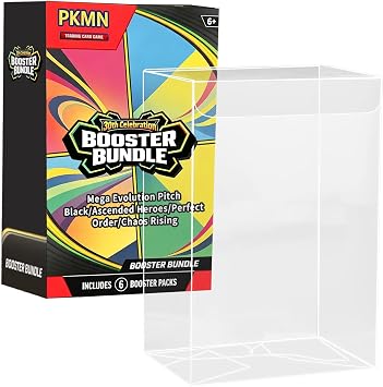 15-Pack New Booster Bundle Case for 30th Anniversary/Pitch Black/Ascended Heroes/Perfect Order/Chaos Rising, Anti-Scratch/UV Protection PET Protectors Cards Not Included
