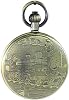 OGLE Waterproof Bronze Train Chain Large Digital Noctilucence Fob Self Winding Automatic Skeleton Mechanical Pocket Watch