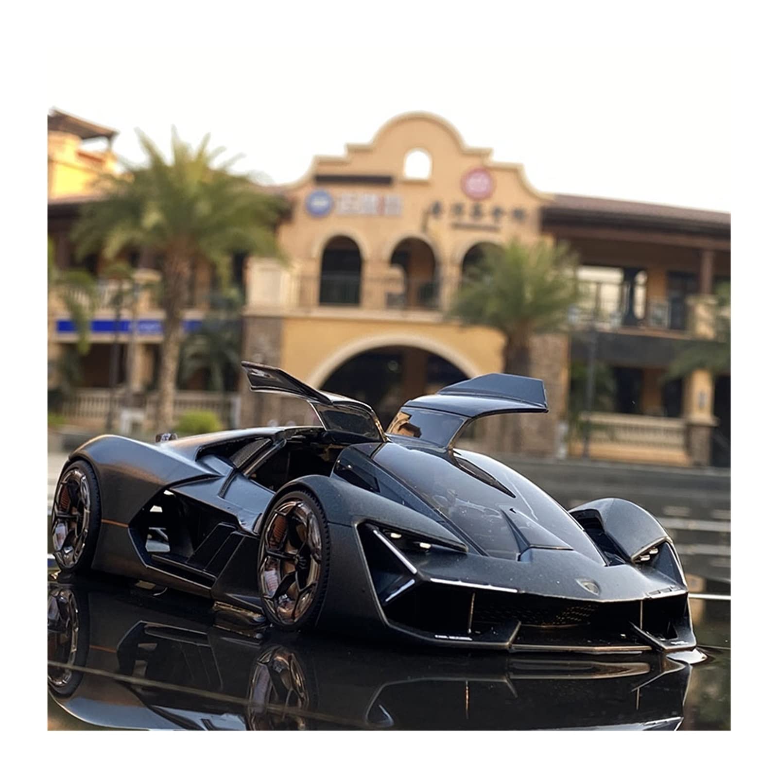 LUTPOL 1:24 For Terzo Millennio Concept Sports Car Model Diecast Metal Toy Vehicles Car Model Collection Childrens Toy Gift (Color : Grey)