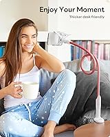 Vista 6 de Saiji Gooseneck - Soporte universal para teléfono celular, soporte de brazo largo flexible, manos libres para teléfonos de 4.0-6.3, montaje